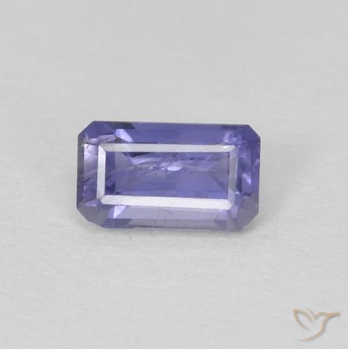 0.27ct طبيعي بنفسجى مزرق إيوليت, قص الزمرد, VS-SI