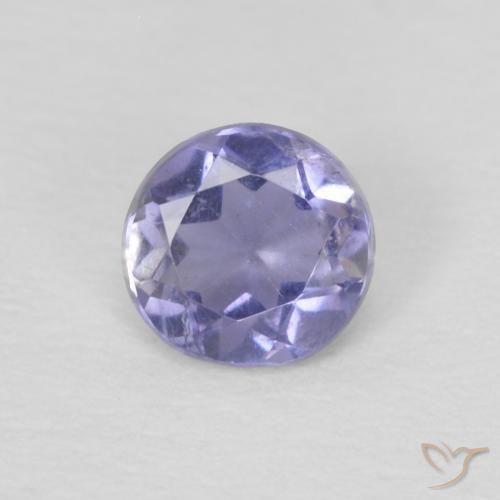 0.17ct طبيعي أزرق فضى إيوليت, دائري, قليلا جدا
