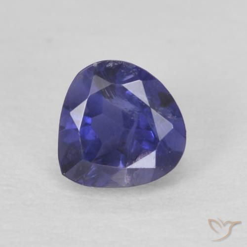 0.28ct طبيعي أزرق غامق إيوليت, شكل الكمثرى, قليلا جدا