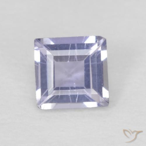 0.12ct طبيعي أزرق فضى إيوليت, مربع, قليلا جدا