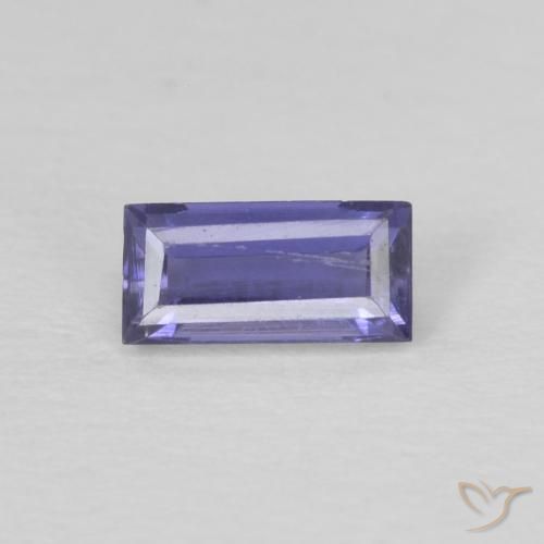 0.19ct طبيعي أزرق فضى إيوليت, باجيت, قليلا جدا