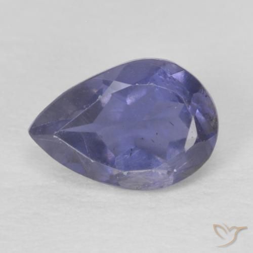 0.36ct طبيعي أزرق فضى إيوليت, شكل الكمثرى, قليلا جدا
