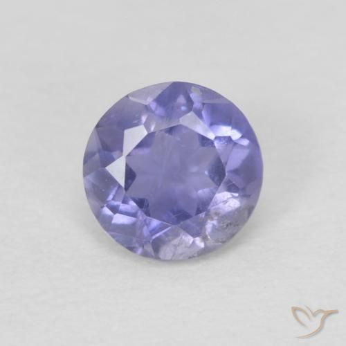 0.23ct طبيعي أرجوانى غامق إيوليت, دائري, VS-SI