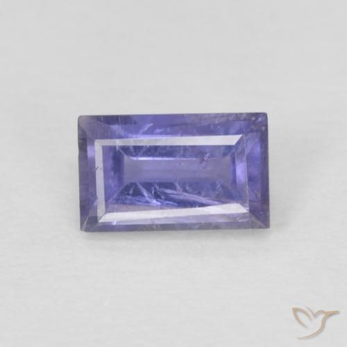 0.29ct طبيعي أرجوانى غامق إيوليت, باجيت, VS-SI