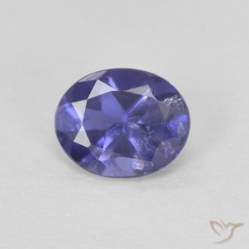 0.30ct طبيعي أرجوانى غامق إيوليت, بيضوي, VS-SI