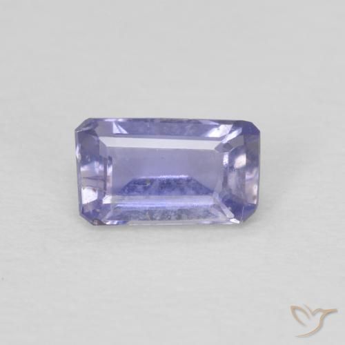 0.21ct طبيعي أزرق فضى إيوليت, قص الزمرد, قليلا جدا