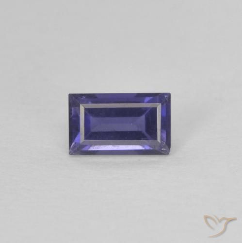 0.33ct طبيعي أرجوانى مزرق داكن إيوليت, باجيت, قليلا جدا, Photo A