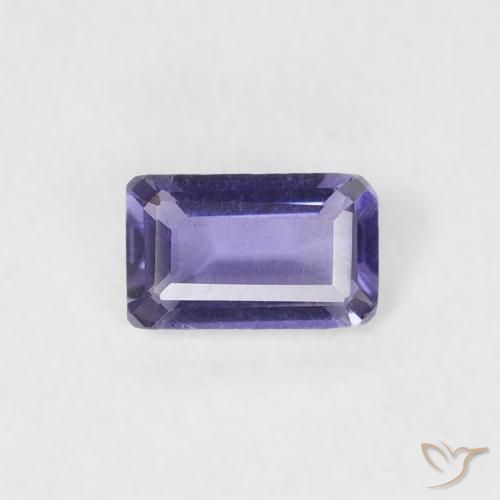 0.21ct طبيعي أرجوانى غامق إيوليت, قص الزمرد, SI