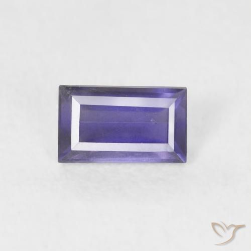 0.26ct طبيعي أرجوانى مزرق داكن إيوليت, باجيت, VS-SI
