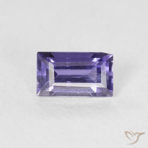 0.24ct طبيعي بنفسجى داكن إيوليت, باجيت, VS-SI