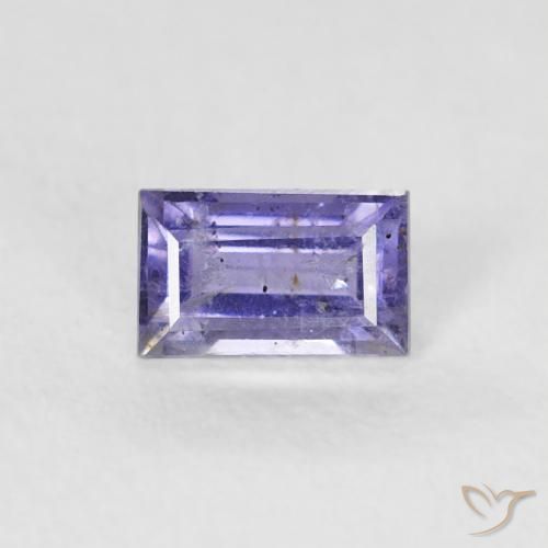 0.30ct طبيعي أرجوانى غامق إيوليت, باجيت, VS-SI