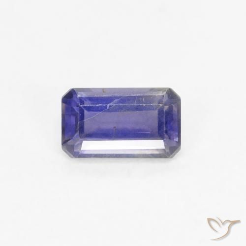 0.27ct طبيعي أرجوانى غامق إيوليت, قص الزمرد, قليلا جدا