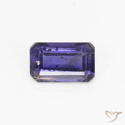 0.25ct طبيعي أزرق غامق إيوليت, قص الزمرد, VS-SI