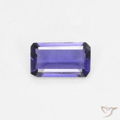0.20ct طبيعي أرجوانى غامق إيوليت, قص الزمرد, قليلا جدا