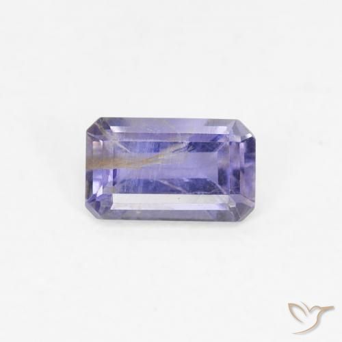 0.27ct طبيعي أزرق فضى إيوليت, قص الزمرد, VS-SI