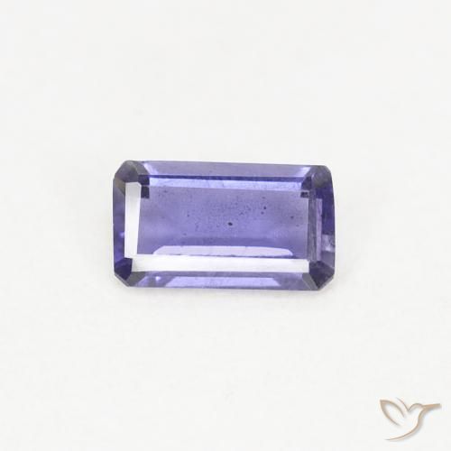 0.21ct طبيعي أرجوانى مزرق داكن إيوليت, قص الزمرد, VS-SI