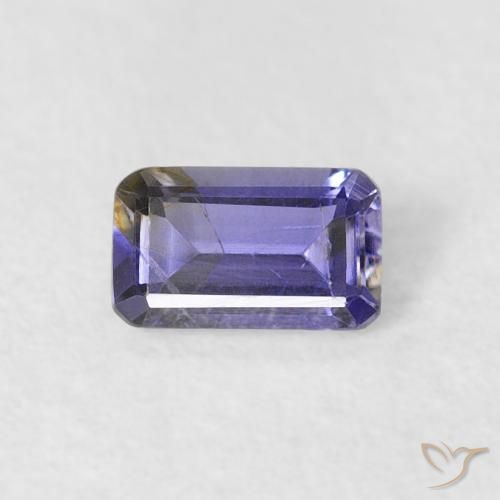 0.26ct طبيعي بنفسجى باذنجانى إيوليت, قص الزمرد, قليلا جدا