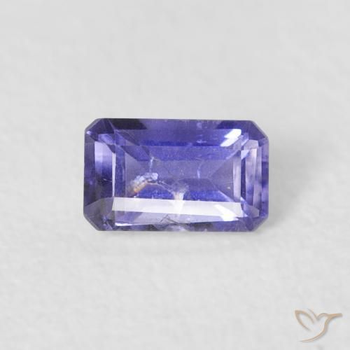 0.27ct طبيعي أزرق بنفسجى إيوليت, قص الزمرد, VS-SI
