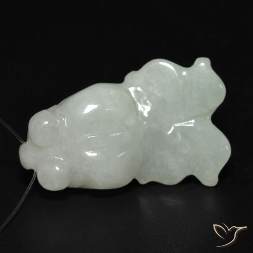 20.53ct طبيعي أخضر باهت يشم, فانسى, نصف شفاف