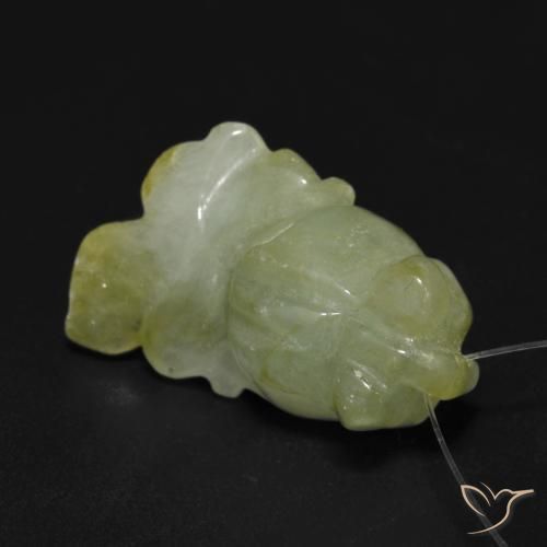 21.61ct طبيعي أخضر دافئ يشم, فانسى, نصف شفاف