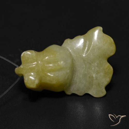 17.32ct طبيعي اخضر فاتح يشم, فانسى, نصف شفاف