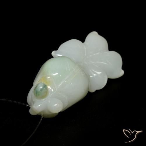68.00ct طبيعي أخضر رمادى يشم, فانسى, نصف شفاف
