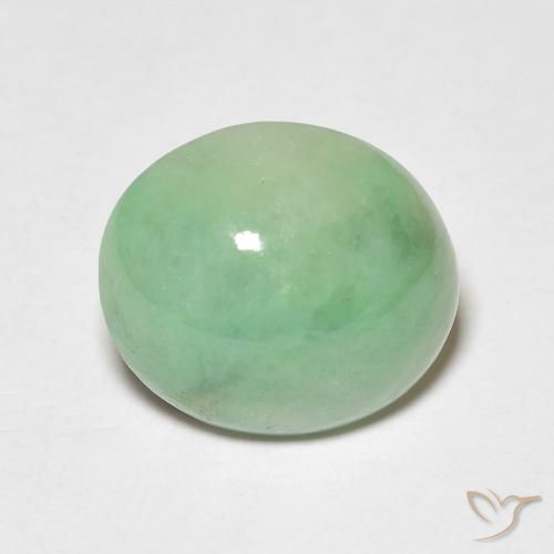 4.69ct طبيعي اخضر فاتح يشم, بيضوي, غير شفاف