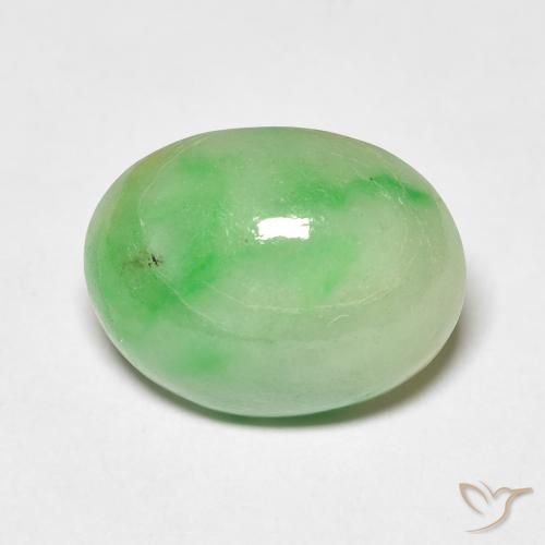 4.47ct طبيعي أخضر متوسط يشم, بيضوي, شفاف