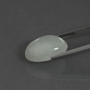 اليشمك أخضر باستيل طبيعي، قصة بيضاوى، 10.25 قيراط، شفاف