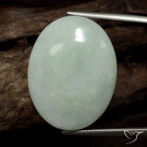 36.21ct طبيعي أخضر أصفر باهت اليشمك, بيضوي, غير شفاف