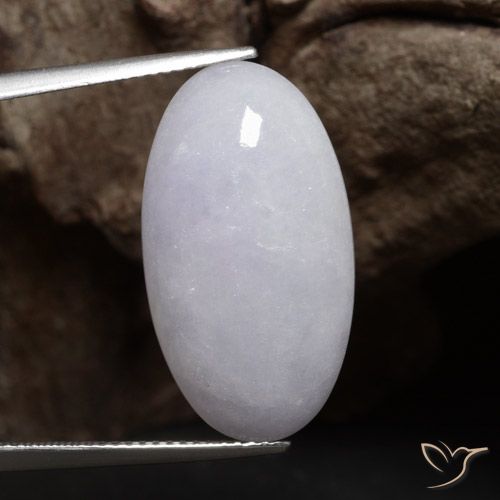 18.50ct طبيعي رمادي اليشمك, بيضوي, غير شفاف