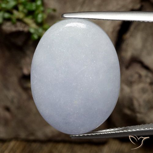21.11ct طبيعي رمادي اليشمك, بيضوي, نصف شفاف