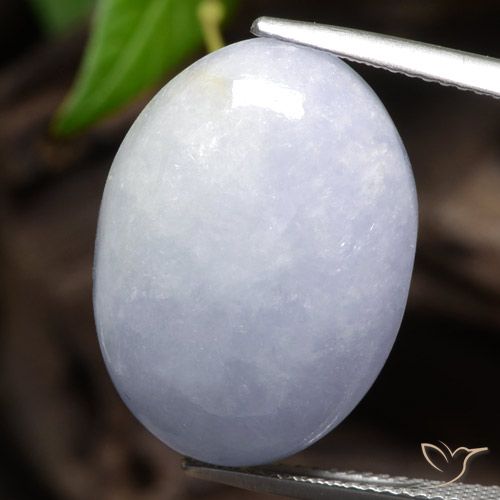 25.96ct طبيعي بنفسجى فاتح اليشمك, بيضوي, غير شفاف