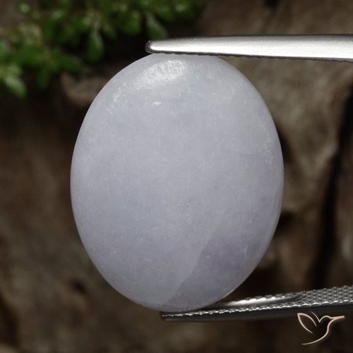 16.67ct طبيعي رمادي اليشمك, بيضوي, نصف شفاف