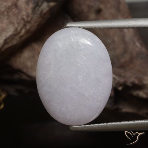12.78ct طبيعي رمادى متوسط اليشمك, بيضوي, غير شفاف