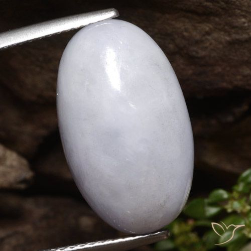 14.38ct طبيعي رمادي اليشمك, بيضوي, نصف شفاف