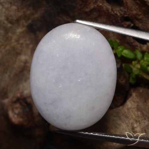 13.14ct طبيعي رمادي اليشمك, بيضوي, نصف شفاف