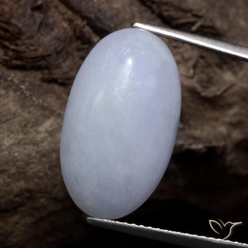 11.00ct طبيعي رمادى فاتح اليشمك, بيضوي, نصف شفاف