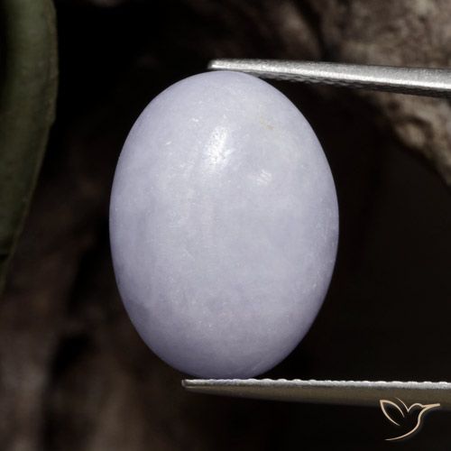 16.12ct طبيعي بنفسجى فاتح اليشمك, بيضوي, غير شفاف