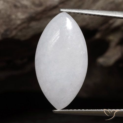 5.25ct طبيعي أبيض رمادى اليشمك, ماركيز, نصف شفاف