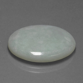 اليشمك أخضر طبيعي، قصة بيضاوى، 18.53 قيراط، نصف شفاف