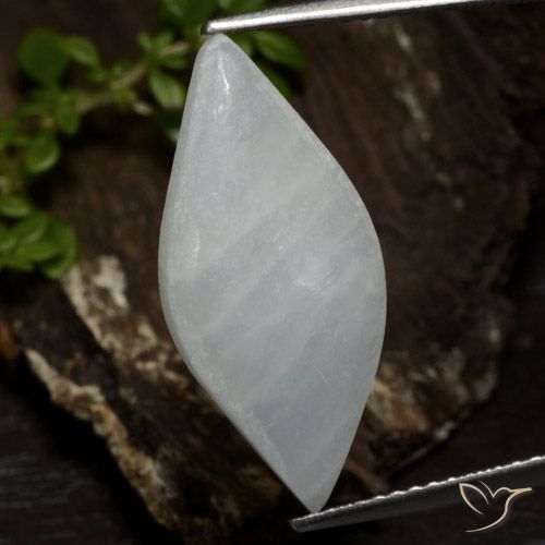 6.74ct طبيعي أبيض رمادى اليشمك, ماركيز, نصف شفاف
