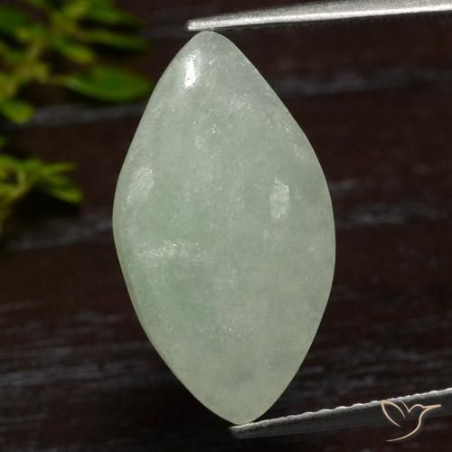 6.77ct طبيعي أخضر بندقى فاتح اليشمك, ماركيز, نصف شفاف