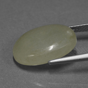 اليشمك أصفر مخضر طبيعي، قصة بيضاوى، 11.32 قيراط، نصف شفاف