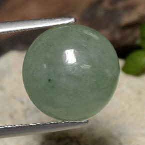 اليشمك Medium Light Green طبيعي، قصة دائرى، 6.92 قيراط، نصف شفاف