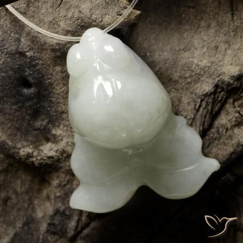 39.99ct طبيعي أبيض مخضر اليشمك, فانسى, نصف شفاف
