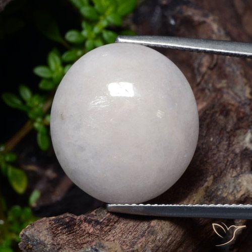 23.31ct طبيعي رمادى اليشمك, بيضوي, نصف شفاف