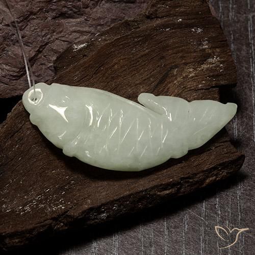 37.57ct طبيعي أخضر متوسط اليشمك, فانسى, نصف شفاف