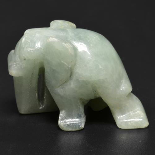 اليشمك أخضر طحلبى طبيعي، شكل خيالي، 58.10 قيراط، غير شفاف