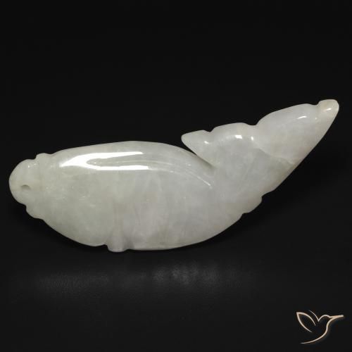 28.60ct طبيعي أبيض أخضر فاتح اليشمك, فانسى, نصف شفاف